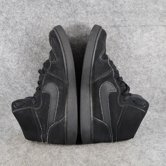 Nike Shoes Mens 8 Ebernon Mid Sneakers Black Lace Up Casual Lifestyle Athletic - Picture 9 of 11